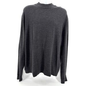 Robert Barakett Sweater Men XXL Gray Merino Wool Silk Cashmere Crewneck Luxury
